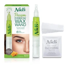 Nad's Eyebrow Shaper Wax Kit Eyebrow Facial Hair Removal Delicate Areas Cotto...