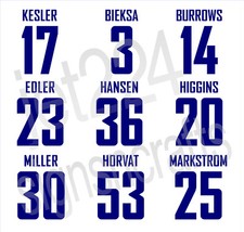 Vancouver Canucks DECAL/STICKER 2010s Kesler Bieksa Hansen Edler Horvat Miller +