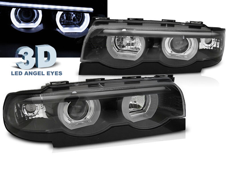 3D LED HEADLIGHTS ANGEL EYES for BMW 7 E38 1994-1996 1997 1998