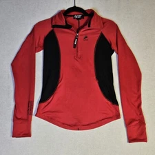 Horze Equestrian Supreme 1/4 Zip Pullover Women's Size 4 Red/Black 