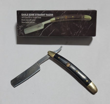 Kentucky Cutlery Eagle Straight Razor 440 Stainless Steel Finished Blade Nickel