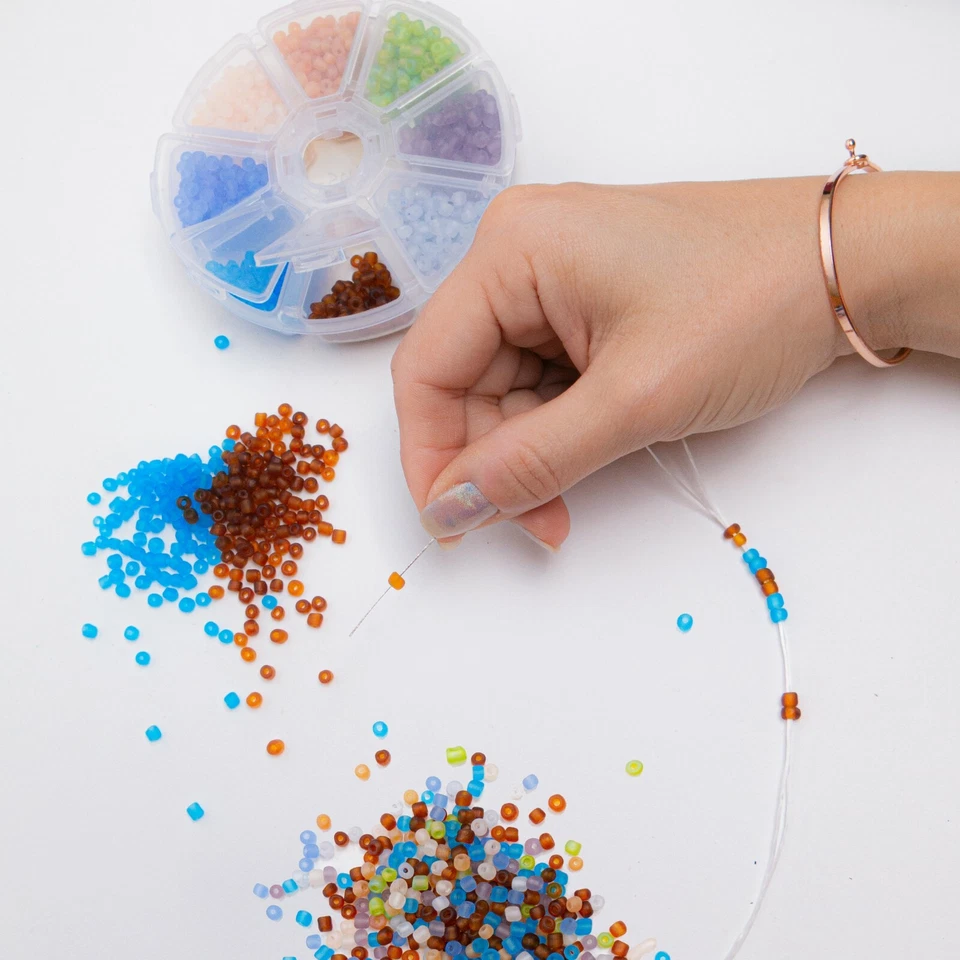 1600 piezas 6/0 cuentas de semillas de vidrio checo para hacer joyas adultos, kit de cuentas esmeriladas Foto 3 de 4