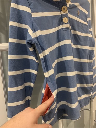 Toggi Contessa Ladies Striped Sweatshirt - Ocean / Winter White - Picture 9 of 10