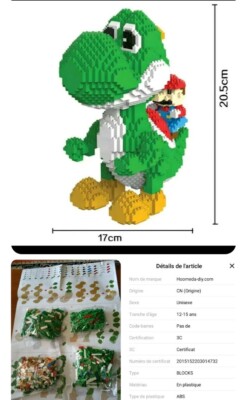 Set De Construction Super Mario – 950 Pièces – Briques Compatibles Lego (Cow Boy Mario)