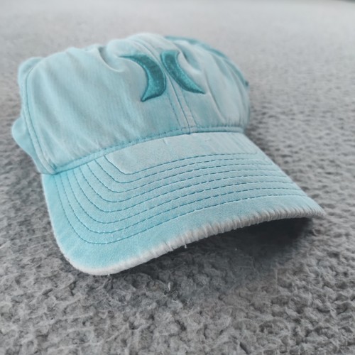 Hurley Nike Dri Fit Hat Cap S-M Blue Fitted Embroidered Logo Faded Distressed - Picture 5 of 15