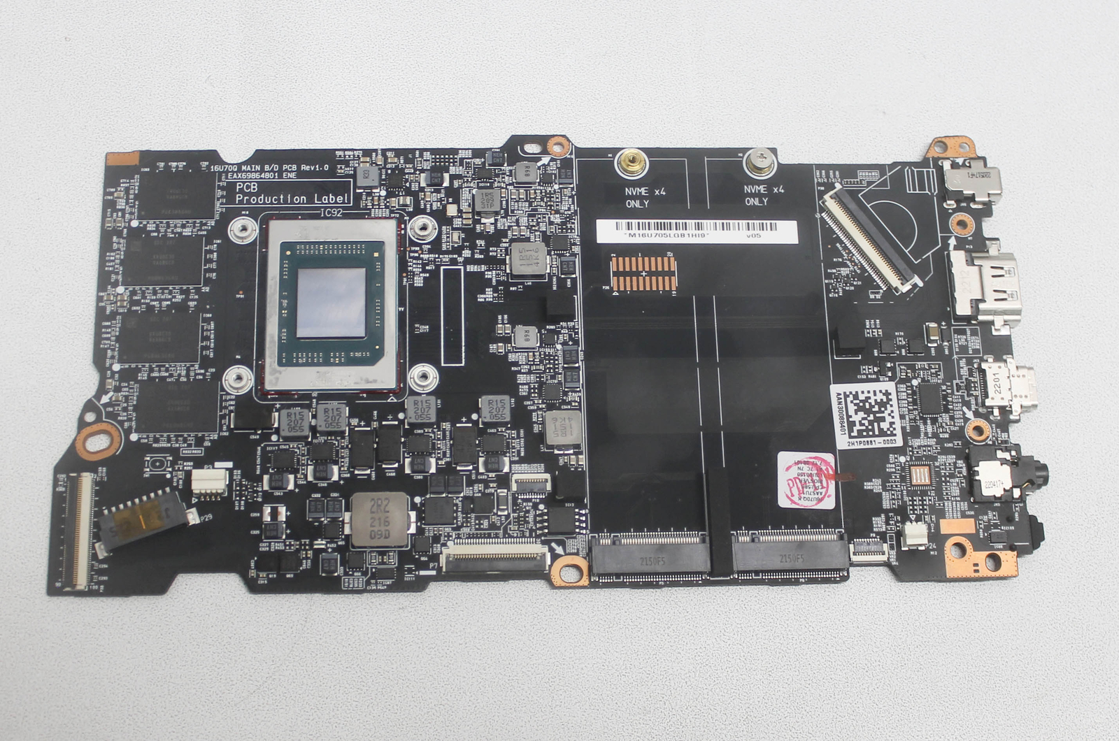EAX69864801 Lg Motherboard R75825U 16Gb 16U70QKAas7U1 G3D