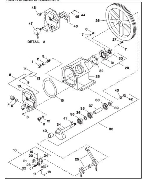 2545 Ingersoll Rand Fly Wheel 97333975 refer #26 in pic