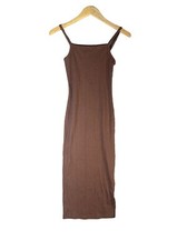 Women  s Sleeveless Knit Bodycon Dress Wild Fable Brown XXS