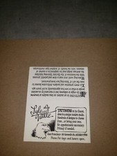 1980'S TATTOO BUSINESS CARD LYLE TUTTLE UN FOLDED UN CIRCULATED TATTOO ROSE CAFE