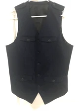 ASOS Mens Skinny Fit Navy Blue 5-Button Dress Suit Vest Size U.S. 38