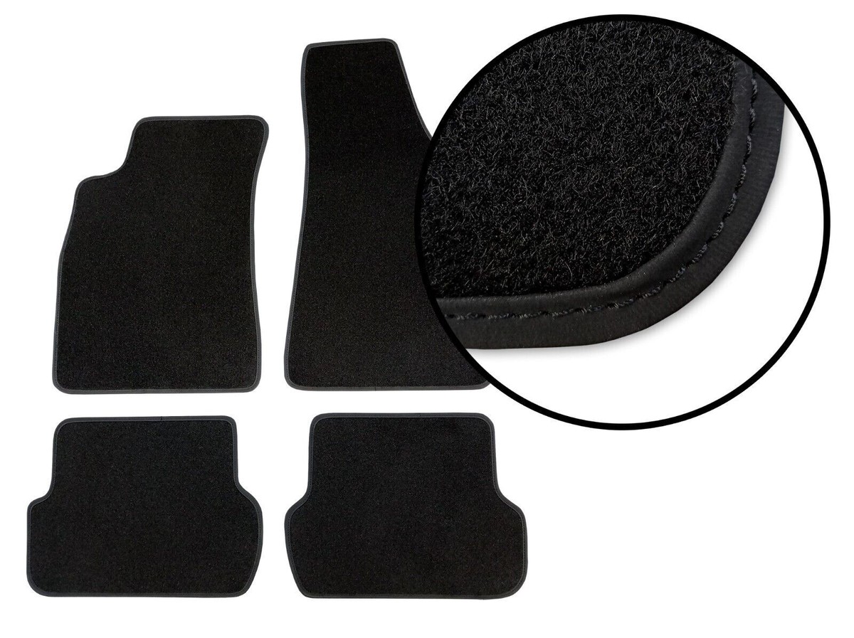 Set Di 2 Tappetini Auto Anteriori In Velluto Per Peugeot 206 (1998-2012), Su Misura Con Rinforzo E Antiscivolo, Colore Nero - 2