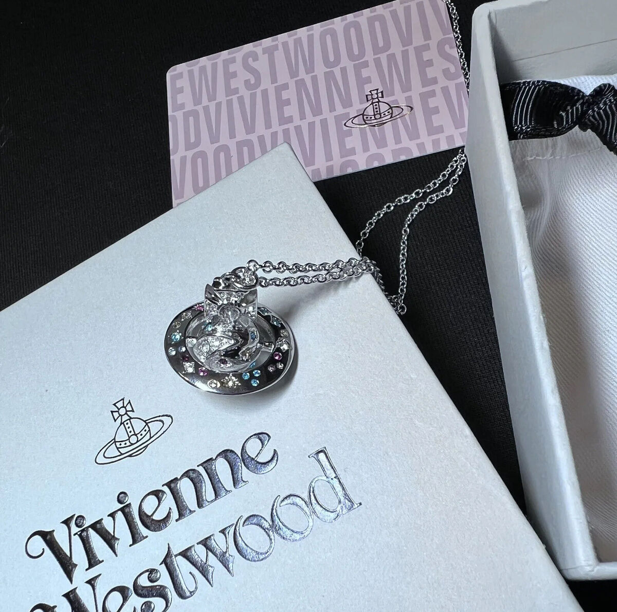 New~Vivienne Westwood Judy Orb With Moon And Starts Pendant New~Vivienne Westwood Judy Orb With Moon And Starts Pendant