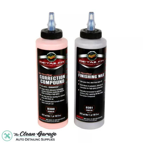 Meguiar's DA Microfiber Kit - D300 Correction Compound D301 Finishing Polish Wax