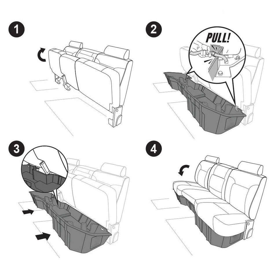 JDMSPEED UnderSeat Storage Box FIT 14-19 Chevy Silverado 1500 Crew GMC Sierra Foto 2 de 4