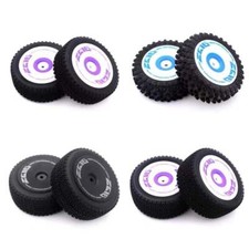 4pcs Front Rear Original RC Car Wheels Rubber Tires For 1/14 WLtoys Car 144001