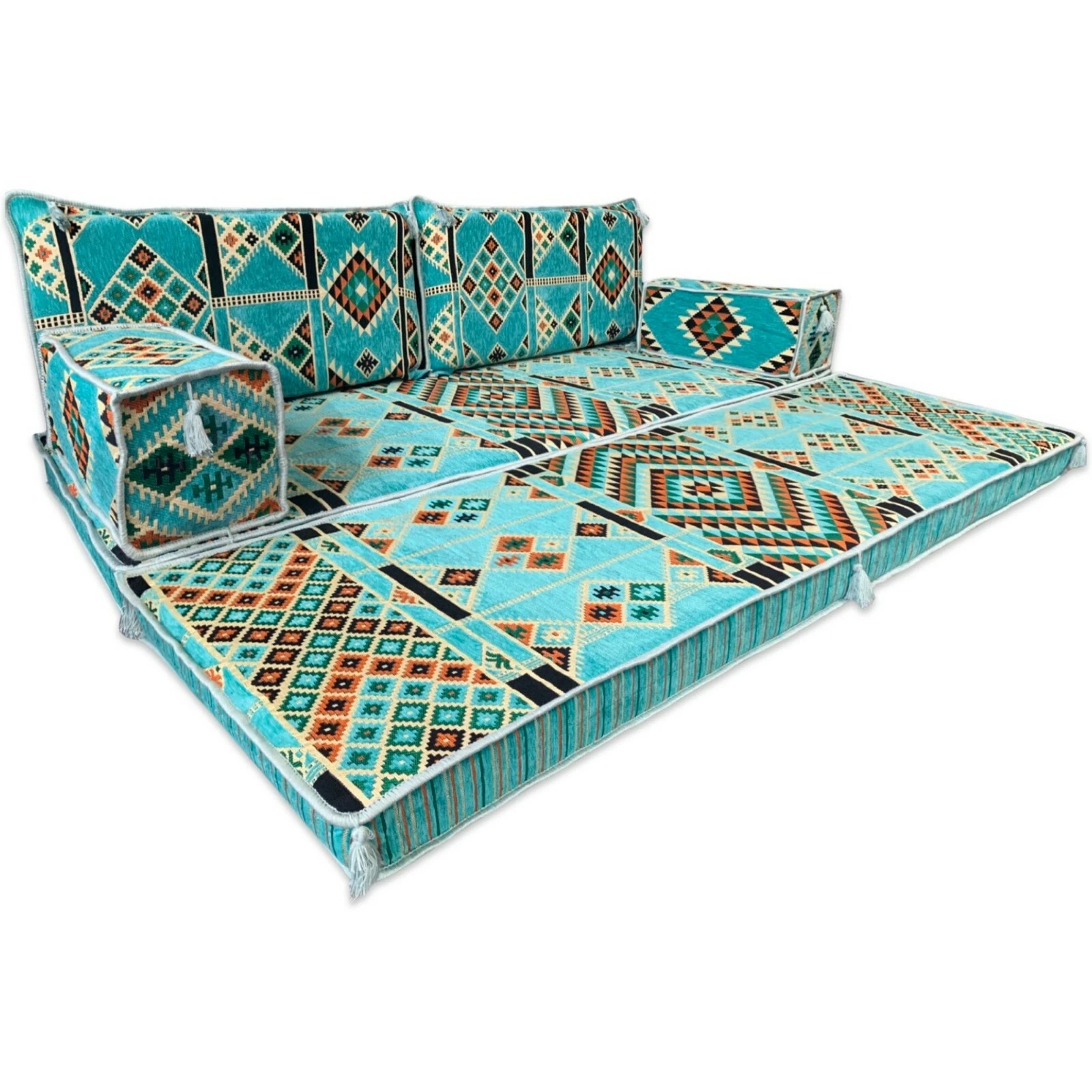 ARABIC Majlis Seating | Three Seater FLOOR Sofa | Bench Cushions | UK Stock!
Opens in a new window o