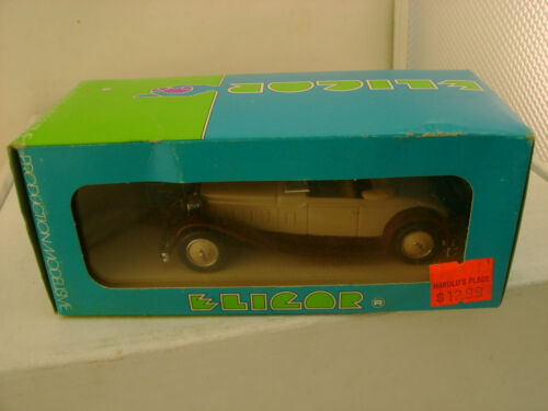 ELICOR 1:43 TAN DELAGE D8 1934 CABRIOLET DECOUVERT TAN SEAT #1038 NEW IN BOX - Picture 1 of 3