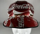Vtg Coca Cola Coke Can 7 Panel Stitched Aluminum Hat Cap Retro Rare Adjustable