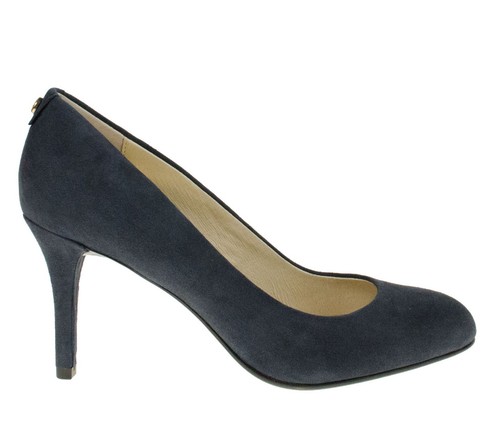 MICHAEL KORS MK FLEX PUMP NAVY BLUE WOMEN'S SUEDE SLIP ON HEELS SHOES MULTISIZES - Picture 2 of 5