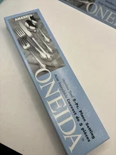 New 2000 Oneida Set of Stainless Steel Amadeus 5 Piece Place setting NOS