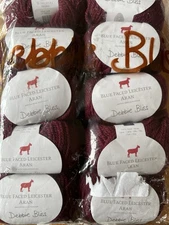 10 x 50g Debbie Bliss Blue Faced Leicester Yarn Aran Wool Superwash CLARET 46020