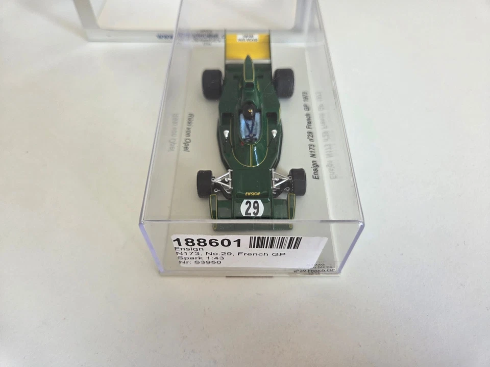 Spark 1/43 Ensign Ford N173 R. di Opel - Gp francese 1973 - S3950 - Immagine 3 di 4