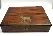 VINTAGE RARE 1850 WOOD CASE FOR CARD GAME 'FARO' BY GEORGE W. WILLIAMS