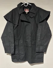 The Australian Outback Collection Western Waxed Cotton Duster Jacket Leather M