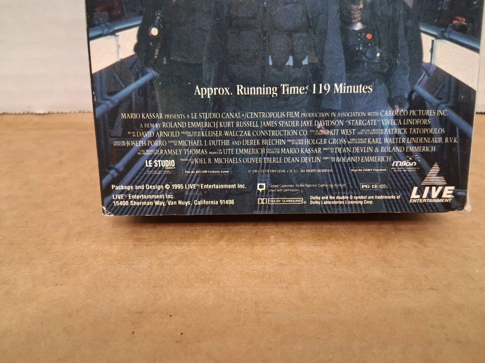 Stargate (VHS 1995) Kurt Russell, James Spader, Sci-fi, Live Entertainment  Foto 3 de 4