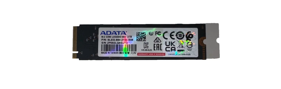 (Refurbished) ADATA SSD Legend 860 2TB PCIe 4.0 x4, NVMe 2.0, M.2 2280 - Image 2 of 3