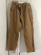Carhartt B111 Carpenter Dungaree Flannel Lined Pants Jeans Mens 38”x34” USA Made