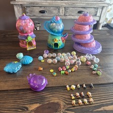 Squinkies Huge Lot with Aqua Marine Bubble Gum Accessories Including Disney