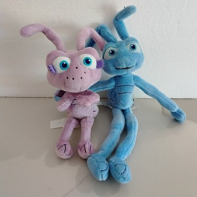 Disney Store A Bugs Life FLIK ANT 12'' and PRINCESS DOT 9'' Plush Set of 2