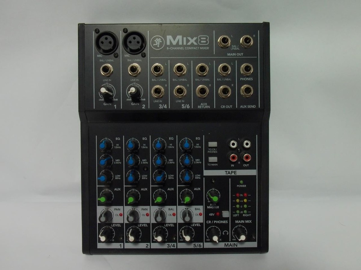 Mackie Mix8 8-Channel Compact Mixer (J241) 663961044904| eBay