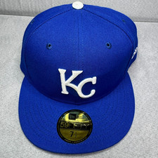 New Era 59Fifty Kansas City KC Royals Blue On-Field Fitted 7 1/2 Hat