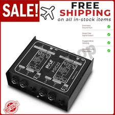 PRO Premium Direct Injection Audio Box Passive DI Unit Hum Eliminator W/ Input