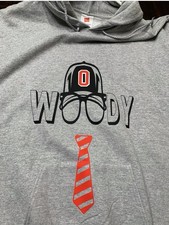 Men's The Ohio State Buckeyes Woody Hoodie  Gray, Sizes up to 4XL Woody Hayes