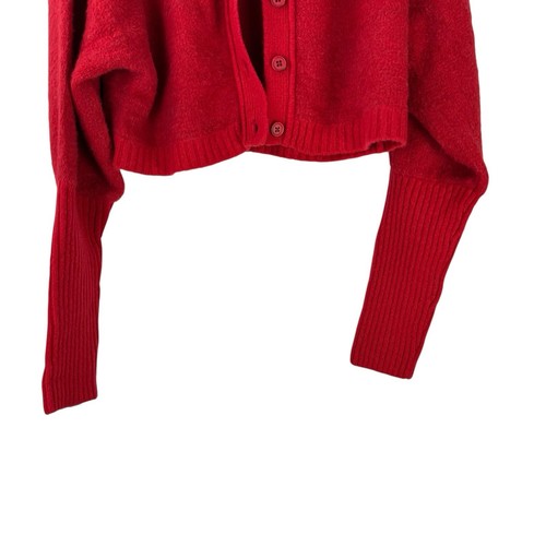 Anthropologie Pilcro Cardigan Women Small Colorful Pink Crop Sweater S Oversized - Picture 3 of 13