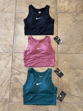 3 PAIR NIKE PRO COMBAT DRI-FIT SPORTS BRAS WOMENS SIZE L