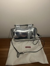 Staud Silver Mini Mar Bag Rare Sold Out Online Leather Dustbag