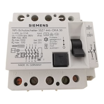 Siemens NFI 5SZ7 466-OKA 30 - 40A 0,5A Fehlerstromschutzschalter 4-polig
