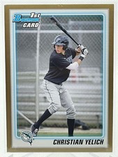 2010 1st Bowman Gold CHRISTIAN YELICH Draft Picks & Prospects Card BDPP78 Rookie. rookie card picture