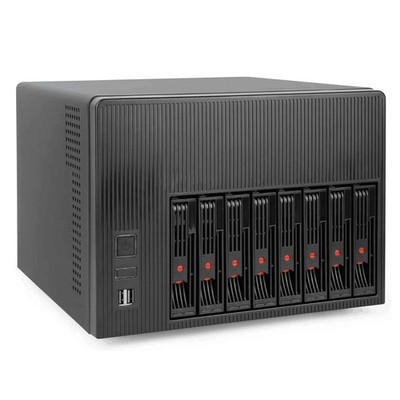 K7 8 Bay NAS Case, Computer Enclosures Compatible Micro-ATX Mini-ITX Motherboard