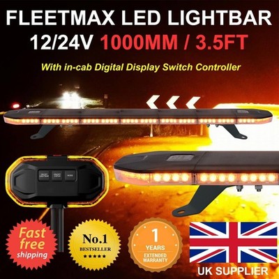 UltraMax 3,3 Fuß 1000 mm 39 Zoll Bernstein LED Wiederherstellungslichtleiste Blinklicht 12/24 V