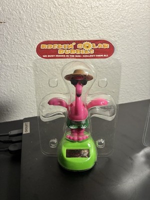 Lot of 2 Dashboard Buddies.  Pink Flamingo And Hula Girl.