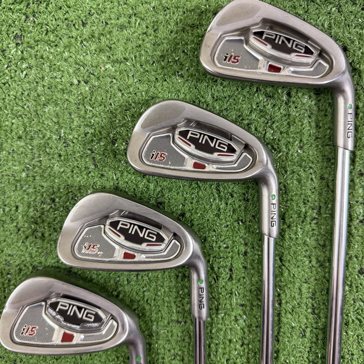 Ping i15 Iron Set 4-PW Green Dot AWT Regular Flex Steel Golf Pride