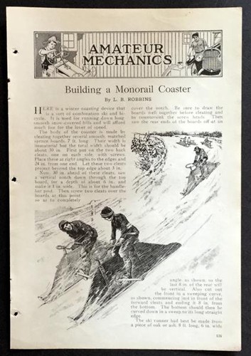 Bicycle type Skipjack Sled 1926 vintage HowTo Build PLANS