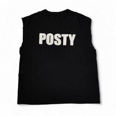 Official Post Malone POSTY Sleeveless Shirt Mens XL Black Concert Merch