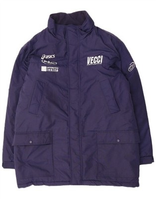 Asics Herren Graphic Padded Jacke UK 42 XL Navy Blau Nylon DG30