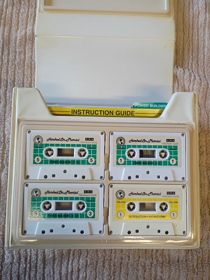 Vintage 1992 Enganchado a la fonética Tu poder de lectura Folletos COMPLETOS Casetes Foto 2 de 4